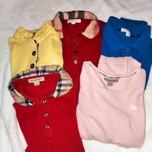Authentic Burberry Bundel 5 Pcs T shirt  girl size 10 Y and 12 Y